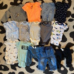Baby boy clothing bundle - size newborn